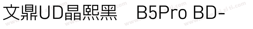 文鼎UD晶熙黑體B5Pro BD字体转换